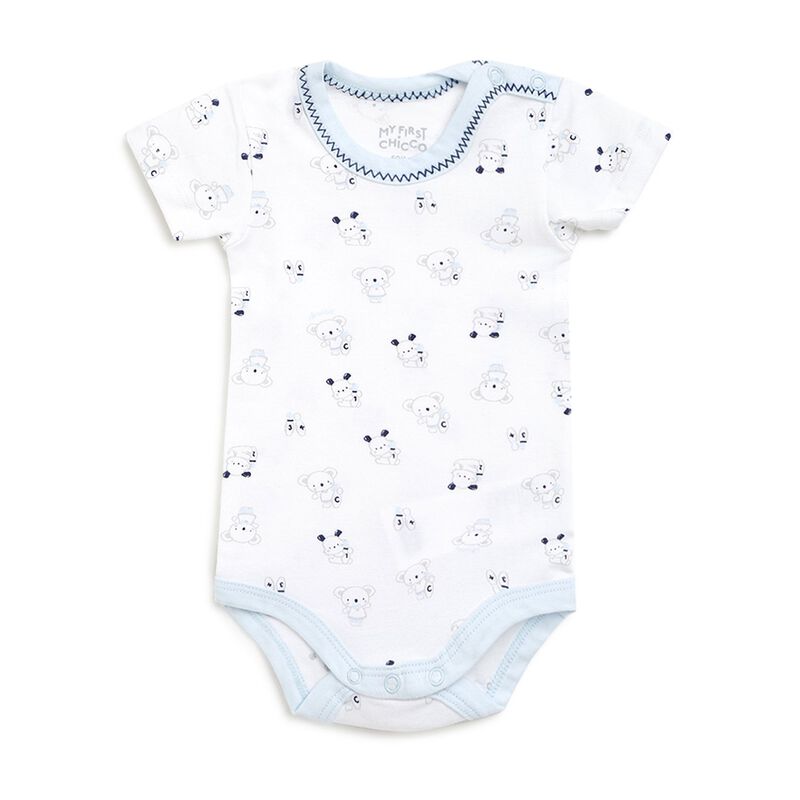 Boys Light Blue Set of 2 Body Suit image number null